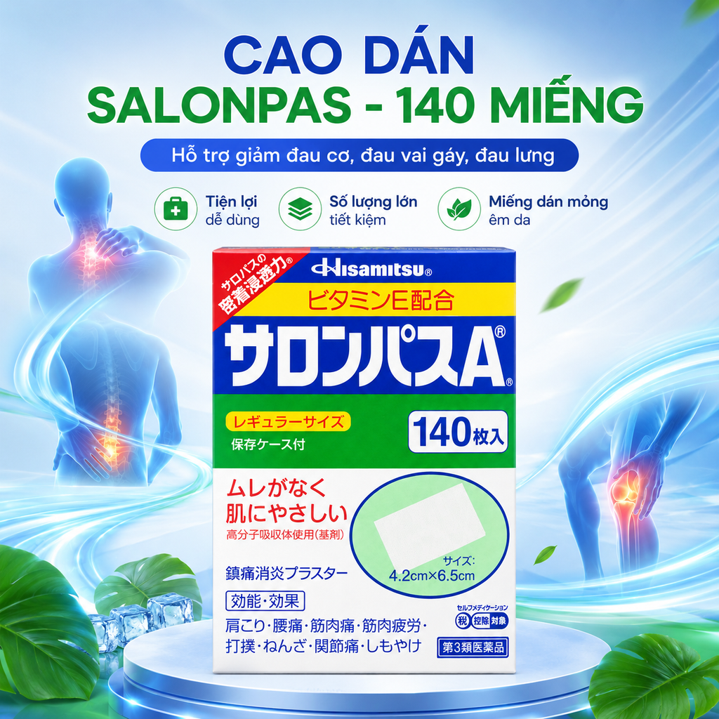 Cao Dán Salonpas - 140 Miếng