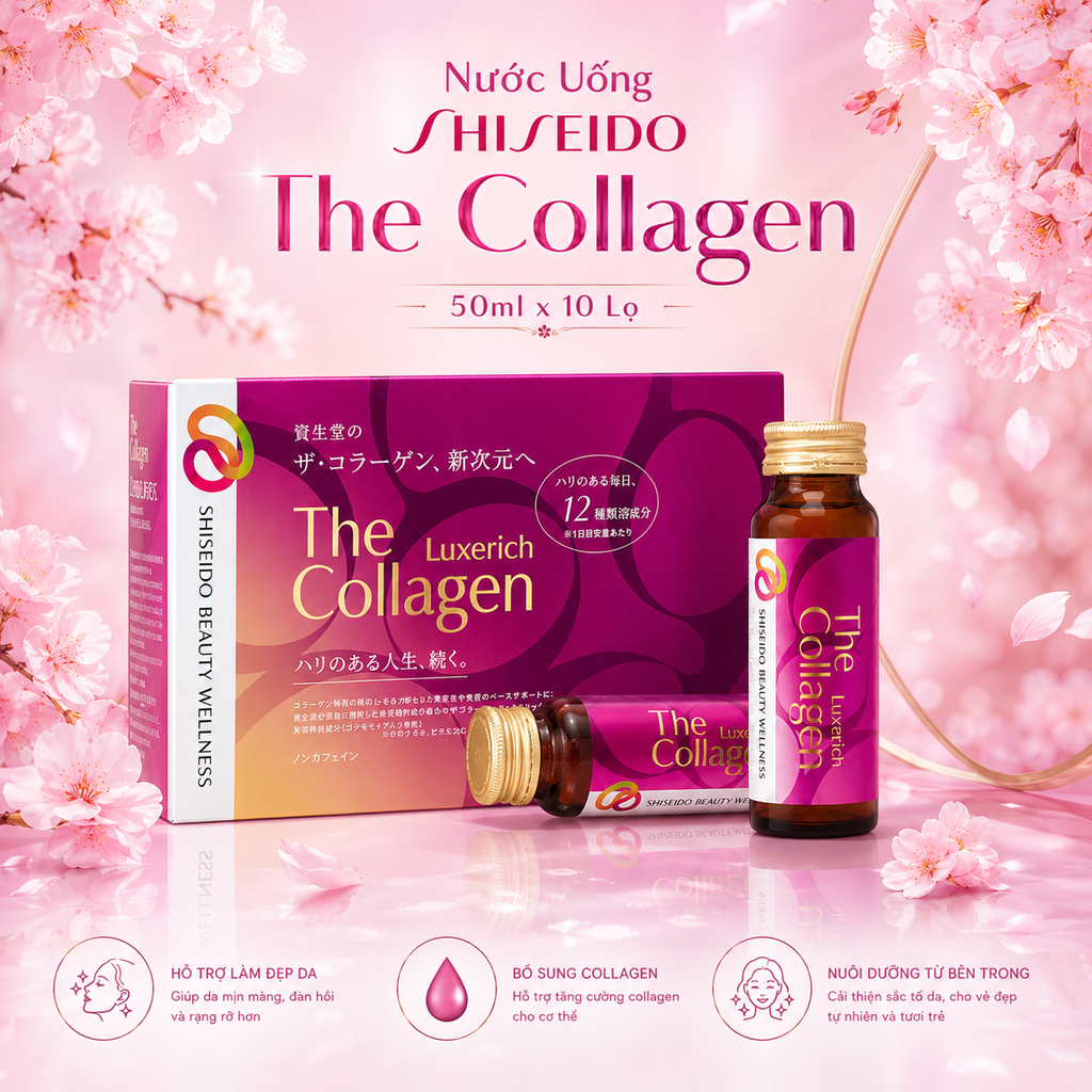 Nước Uống Shiseido The Collagen - 10 Lọ x 50ml