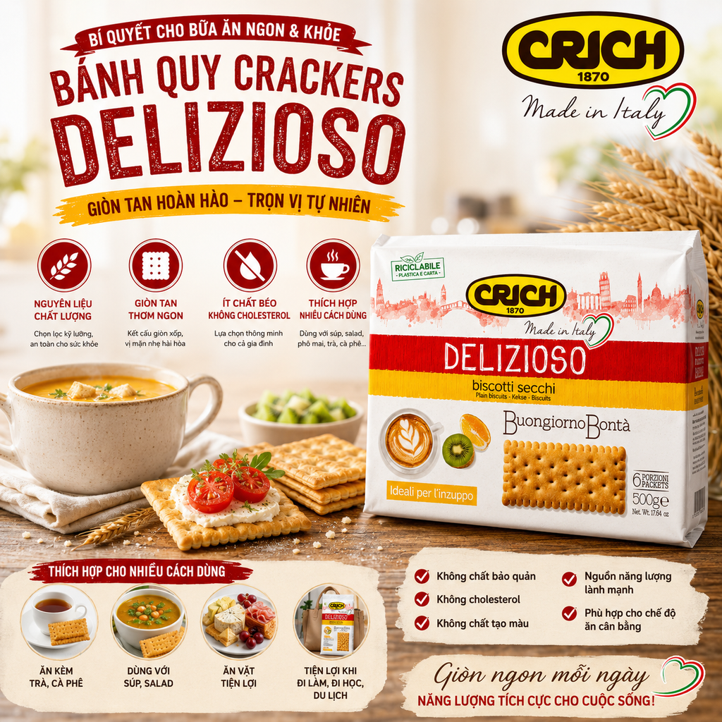 Bánh Mặn Crich Delizioso - 500g