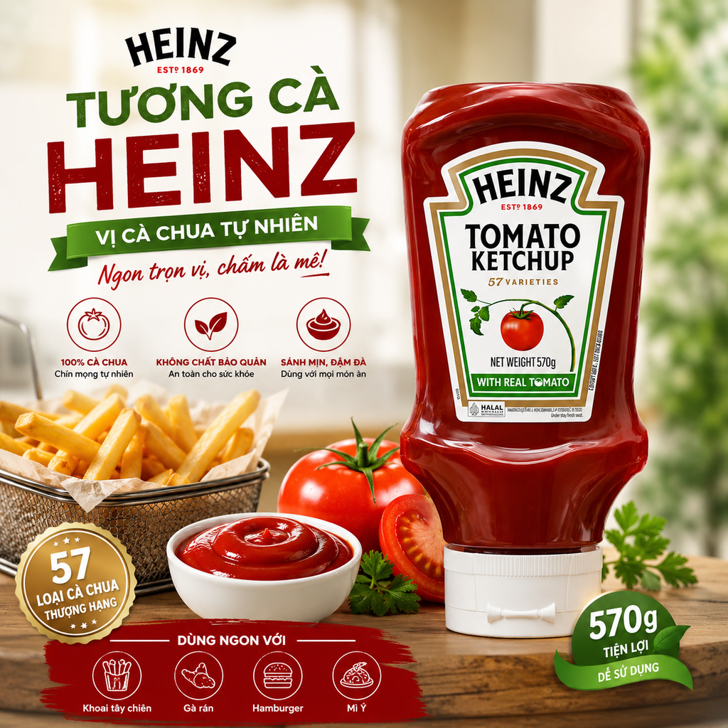 Tương Cà Chua Heinz - Chai 570g