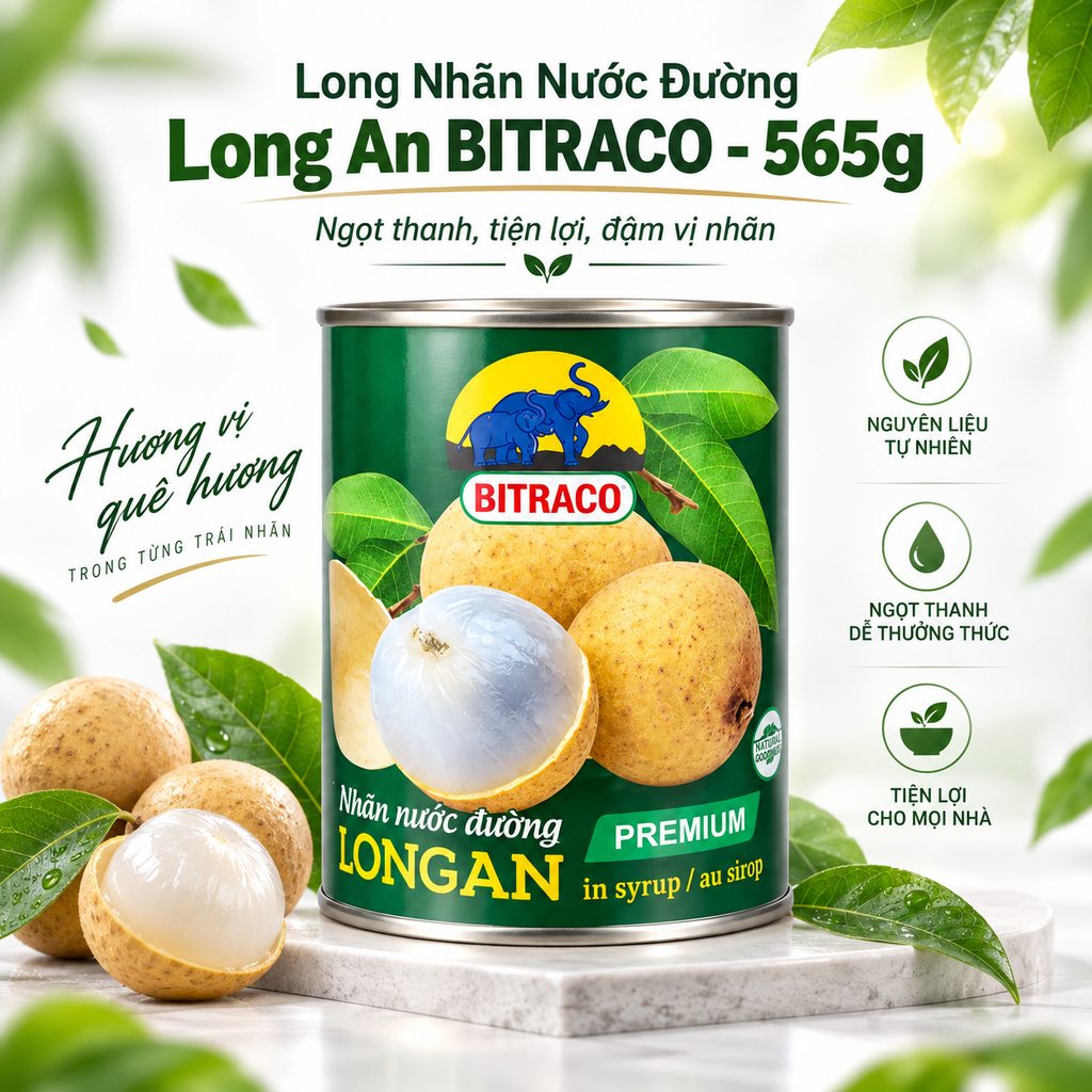 Long Nhãn Nước Đường Bitraco - 565g