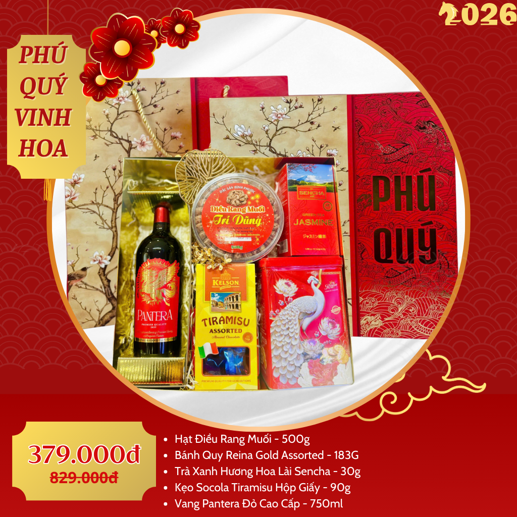Hộp Quà Tết Cao Cấp 2026 – Phú Quý Vinh Hoa