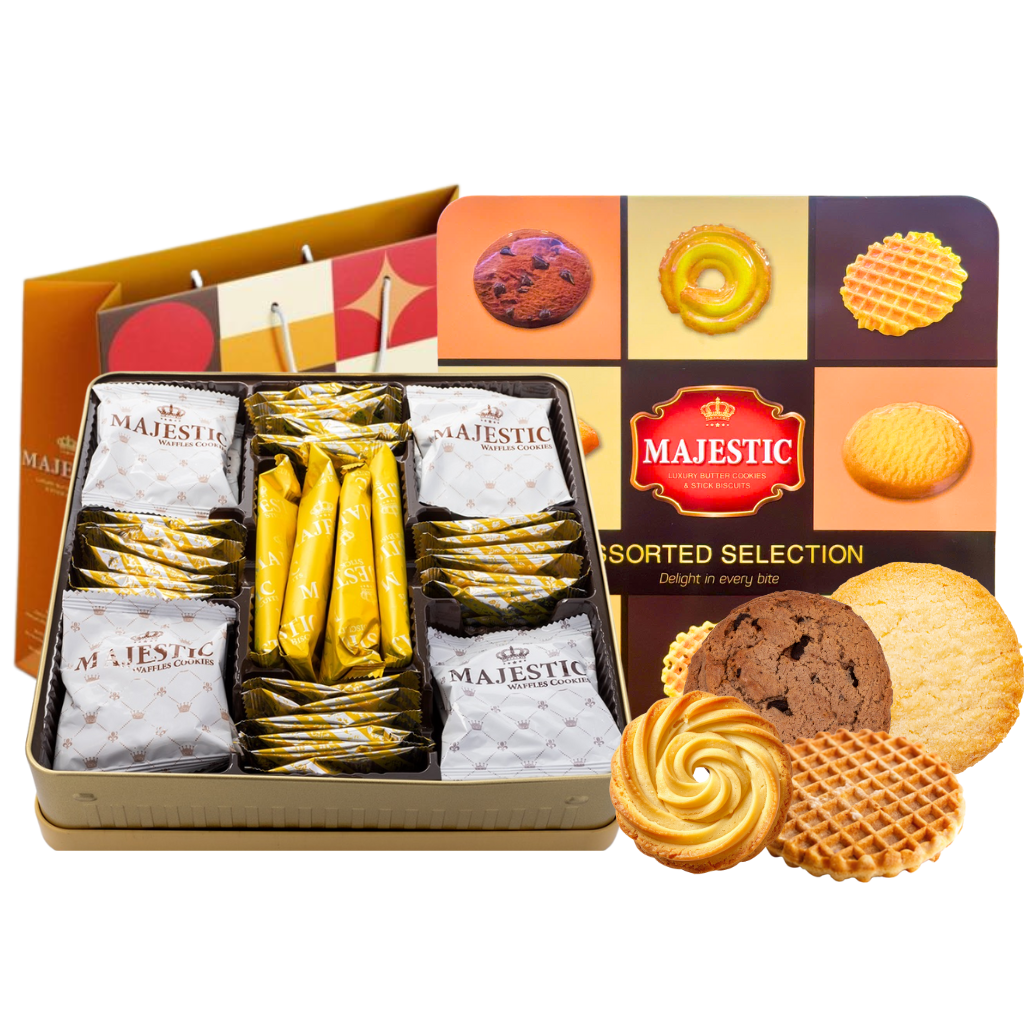 Bánh Quy Bơ Hộp Thiếc Majestic Selection Cao Cấp - 398g