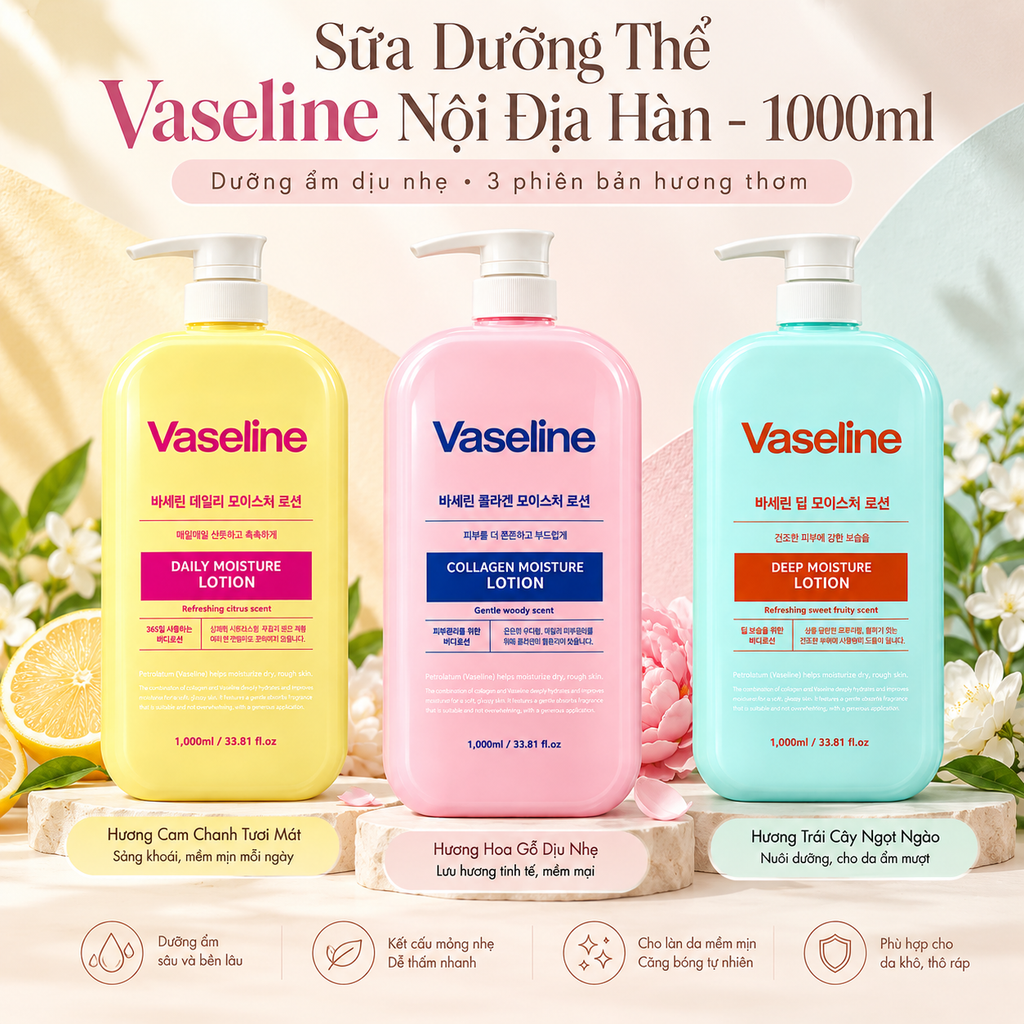 Sữa Dưỡng Thể Vaseline Nội Địa Hàn - 1000ml