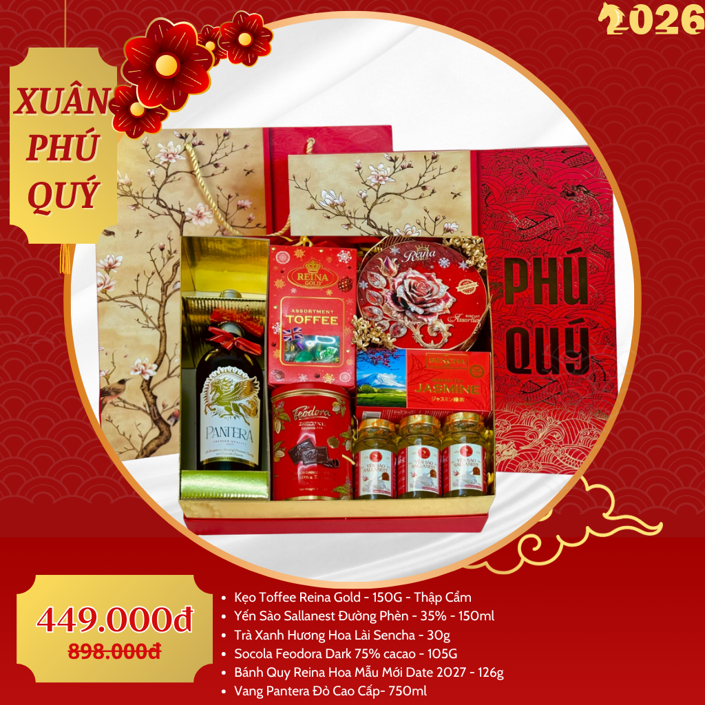 Hộp Quà Tết Cao Cấp 2026 – Xuân Phú Quý