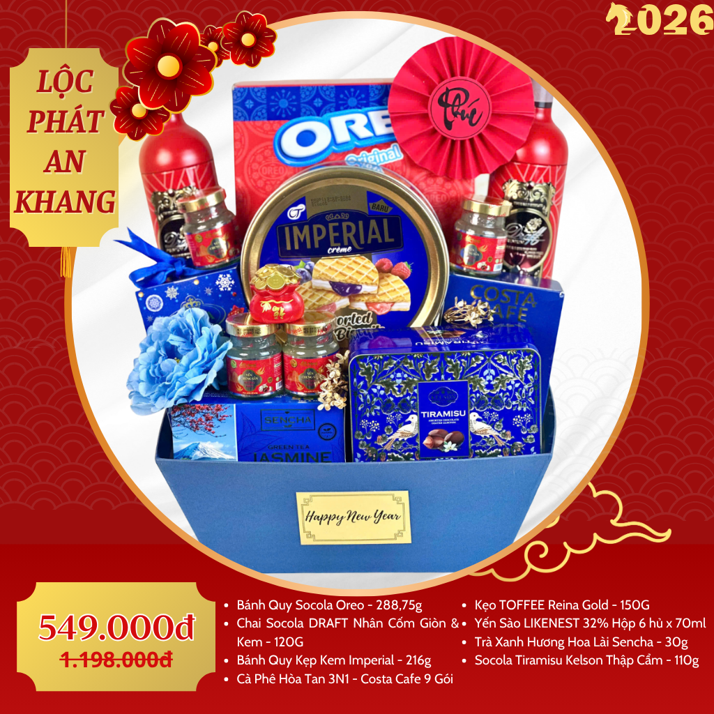 Giỏ Quà Tết Cao Cấp 2026 – Lộc Phát An Khang