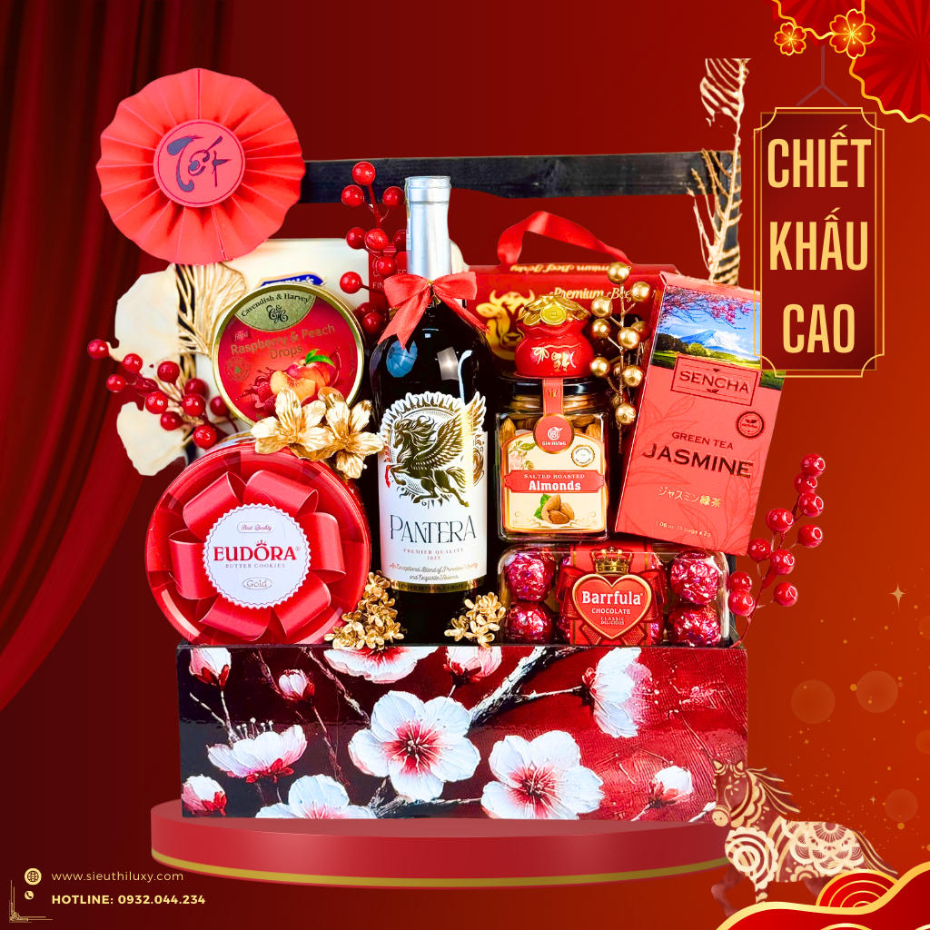 Giỏ Quà Tết Cao Cấp 2026 - Tài Lộc Vượng Xuân