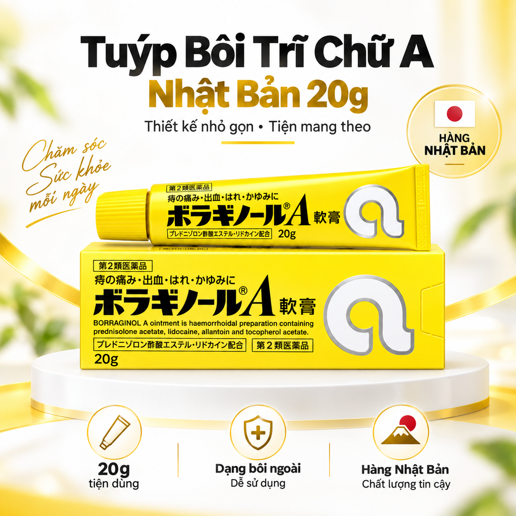 Tuýp Bôi Trĩ Chữ A Nhật Bản - 20g