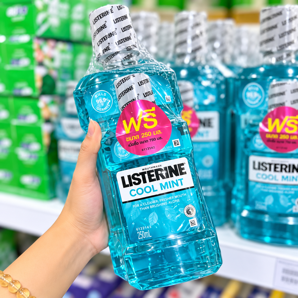Nước Súc Miệng Listerine Cool Mint Thái Lan 750ml + 250ml
