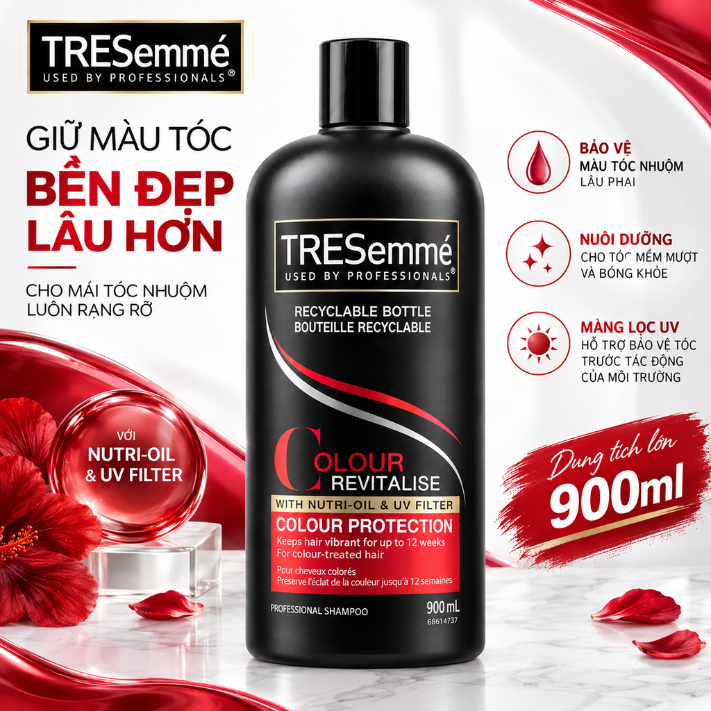 Dầu Gội TRESemmé Colour Revitalise - 900ml