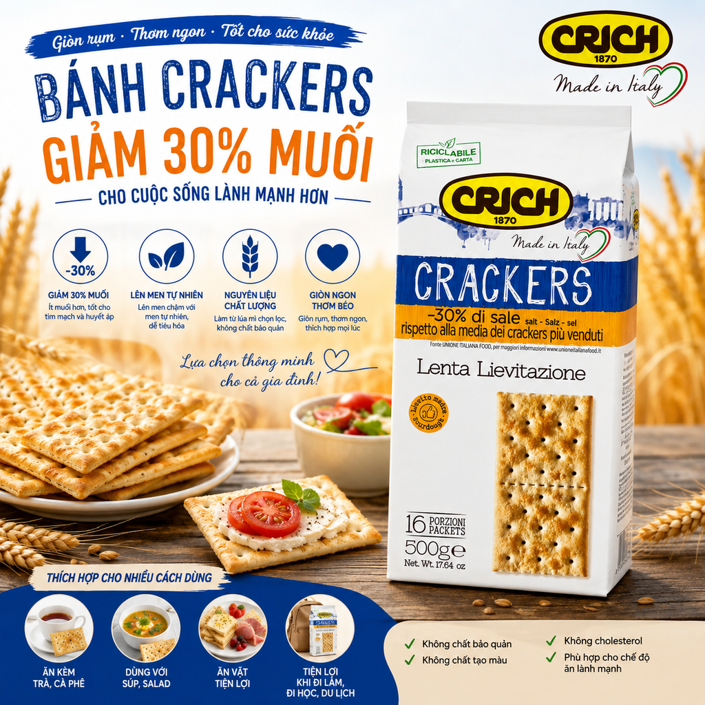 Bánh Crich Crackers 30% Di Sale - 500g