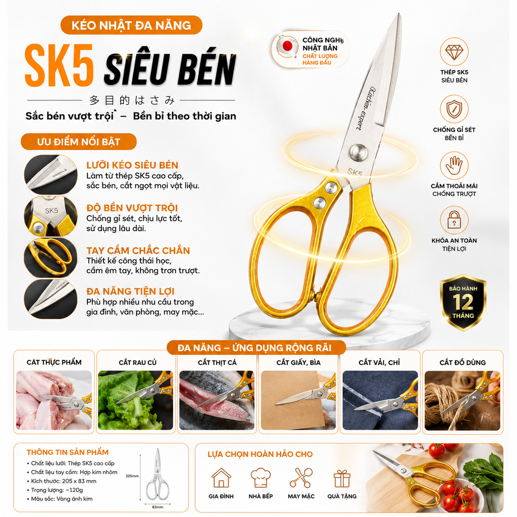 Kéo Nhật Đa Năng SK5