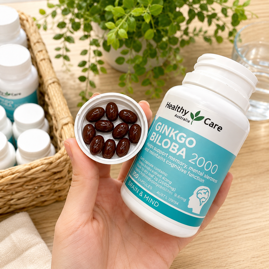 Viên Uống Bổ Não Ginkgo Biloba Healthy Care - 100 Viên