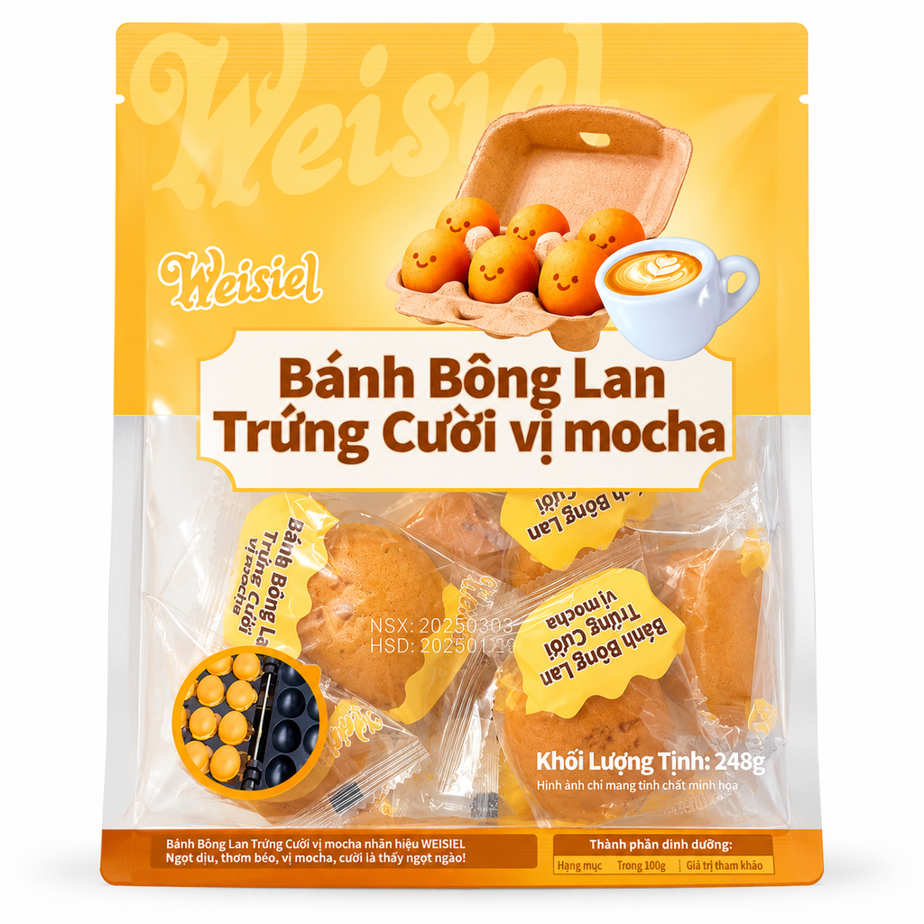 Bánh Bông Lan Trứng Gà Tươi - Gói 248g