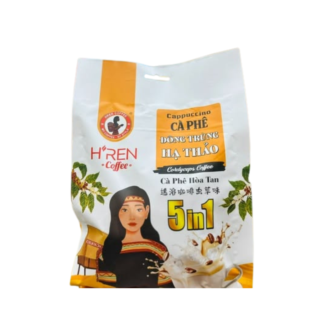 Cà Phê H’REN Hòa Tan Cappuccino 5in1 - 408g