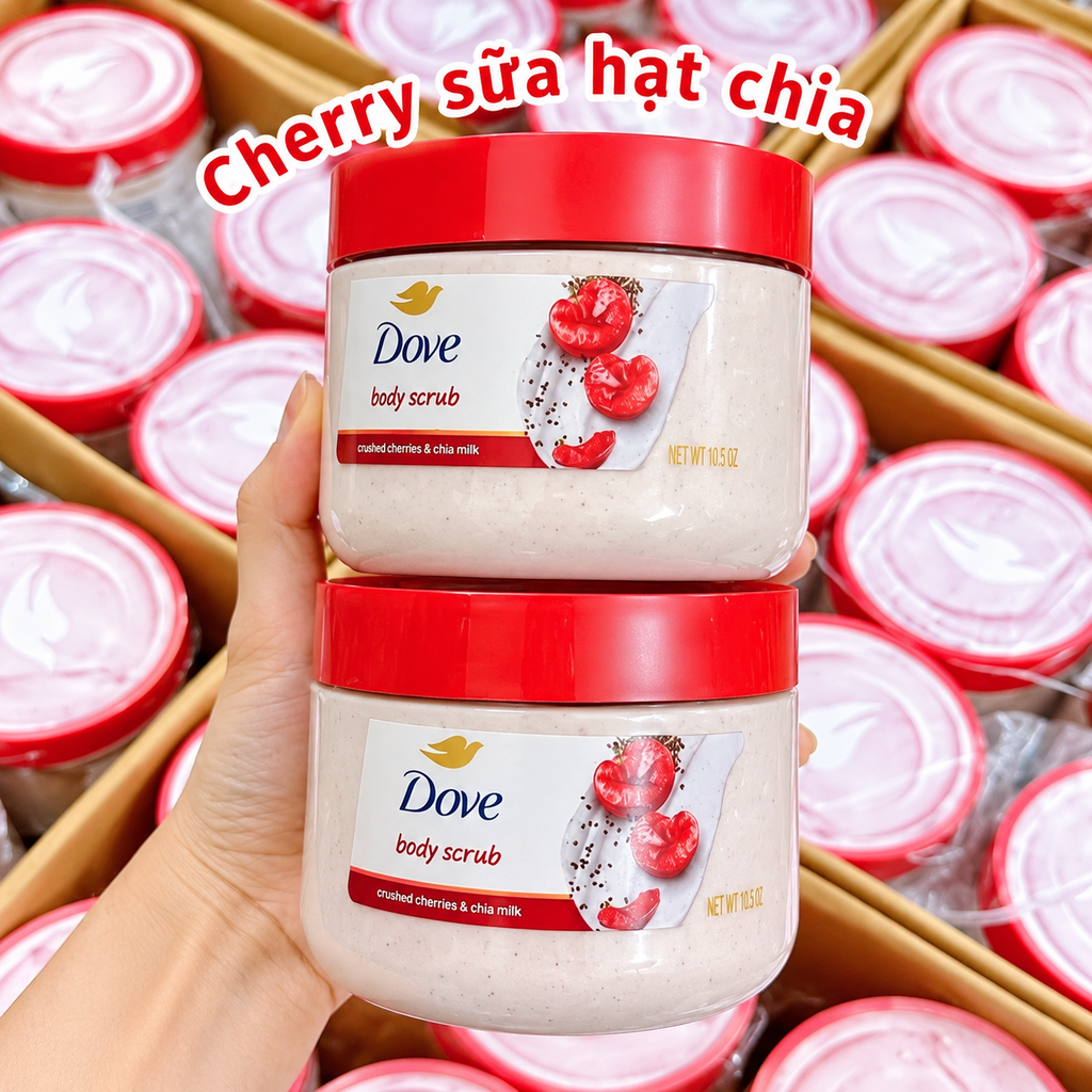 Tẩy Tế Bào Chết Dove Anh Đào & Sữa Hạt Chia - 425g