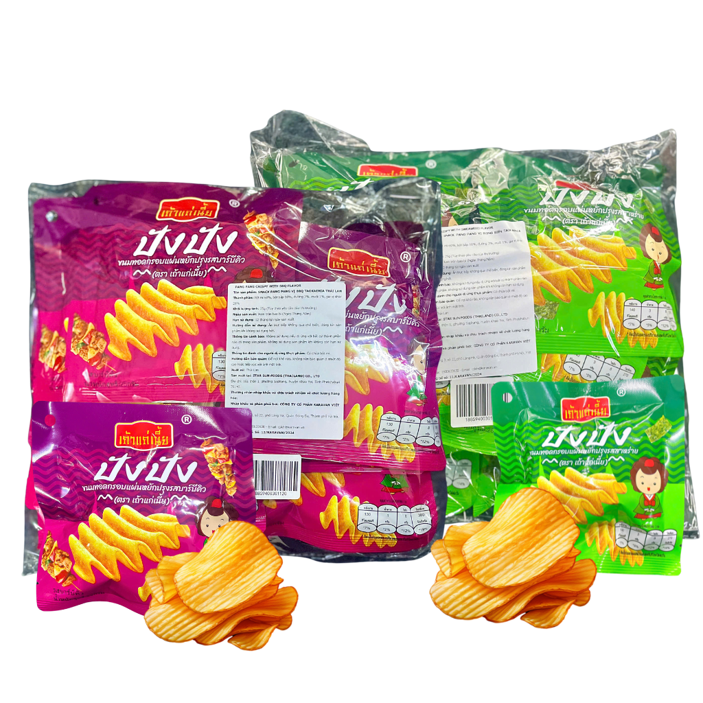 Snack Pang Pang Taokaenoi Thái Lan – Lốc 12 Gói x 25g