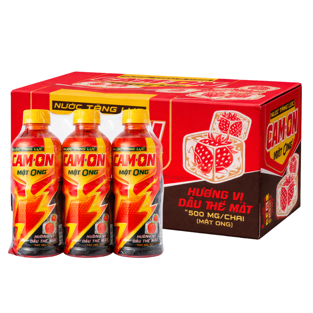 Nước Tăng Lực Cam On Mật Ong - Thùng 24 Chai x 320ML