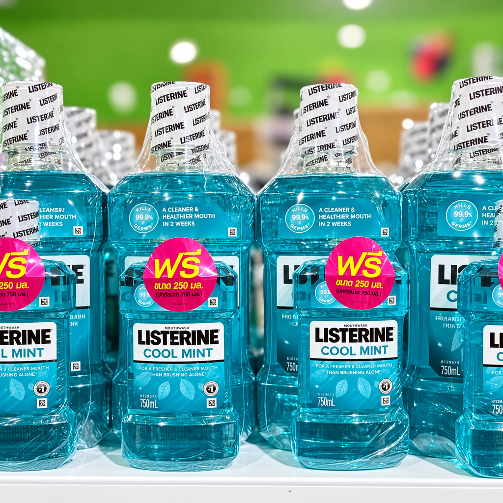 Nước Súc Miệng Listerine Cool Mint Thái Lan 750ml + 250ml