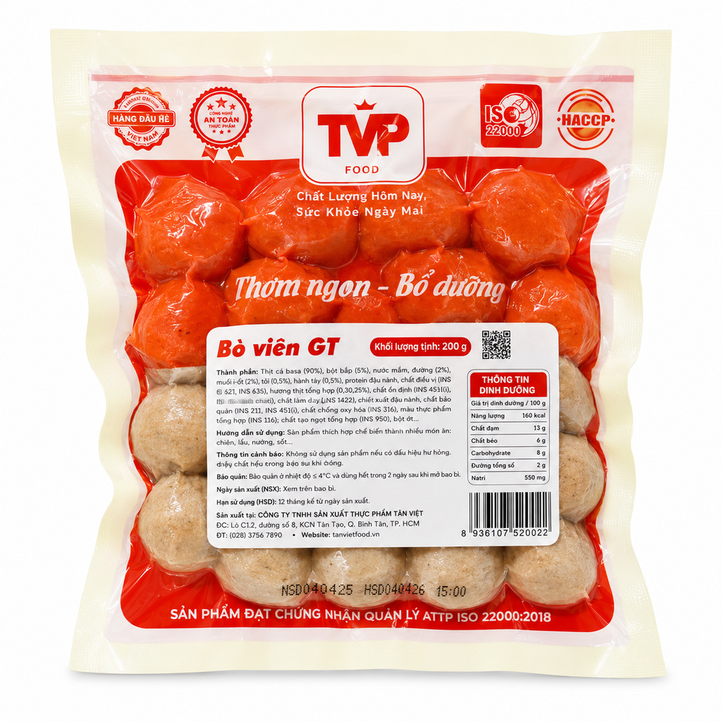 Cá Viên GT Tân Vĩnh Phát - Gói 200G