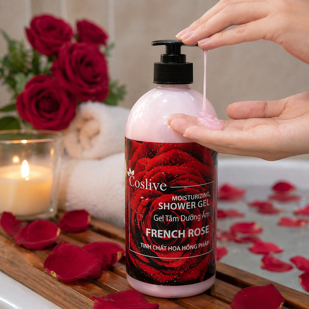 Gel Dưỡng Ẩm Tinh Chất Hoa Hồng Coslive Pháp - 1000ML