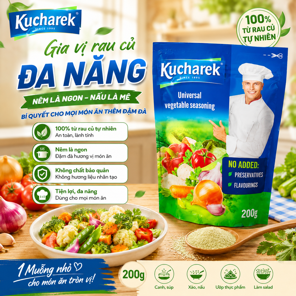 Hạt Nêm Rau Củ Kucharek Đức- Gói 200g