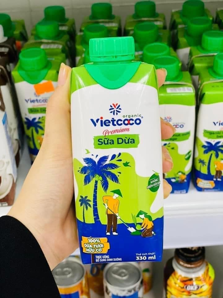 Sữa Dừa Premium Organic Vietcoco - Hộp 330ml
