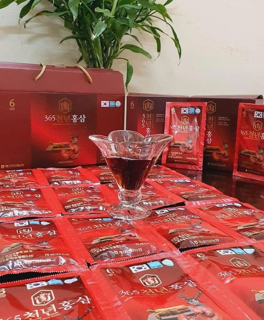 Nước Hồng Sâm Nhung Hươu Linh Chi – Hộp 20 gói x 70ml