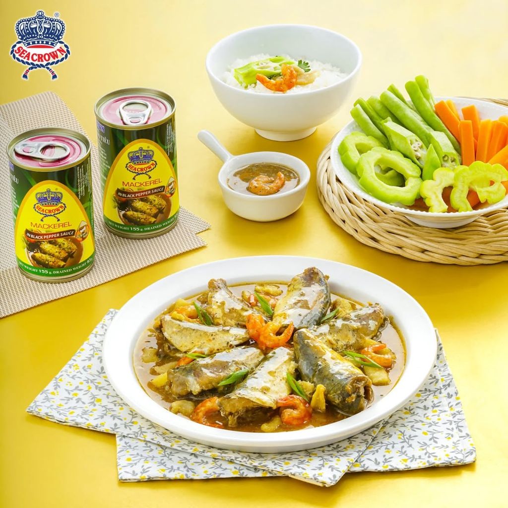 Cá Nục Kho Tiêu Sea Crown - Lốc 5 Hộp x 155g