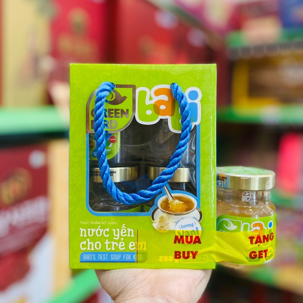 Nước Yến Babi Hương Vani Green Bird – Lốc 4 hũ x 72g