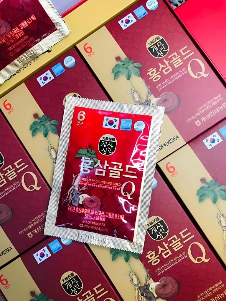 Sâm Nhung Hươu Red Ginseng Gold Q – Hộp 1500ml Vàng Đỏ