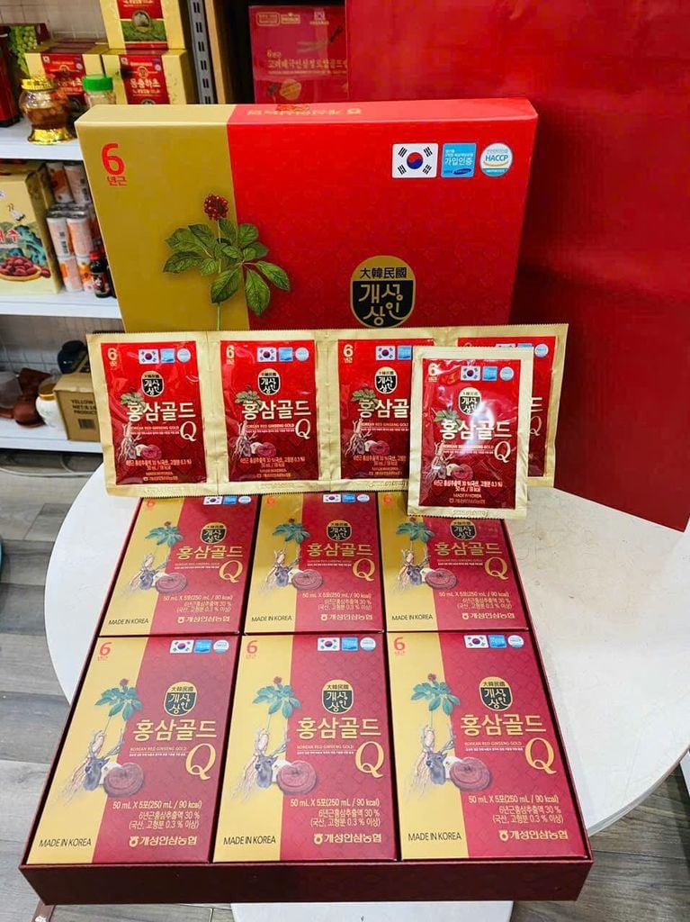 Sâm Nhung Hươu Red Ginseng Gold Q – Hộp 1500ml Vàng Đỏ