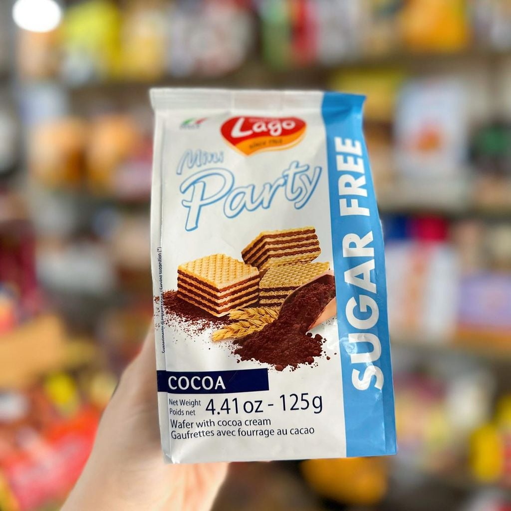 Bánh Lago Mini Party Sugar Free - Gói 125G