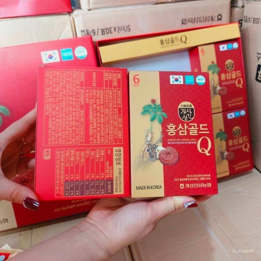 Sâm Nhung Hươu Red Ginseng Gold Q – Hộp 1500ml Vàng Đỏ