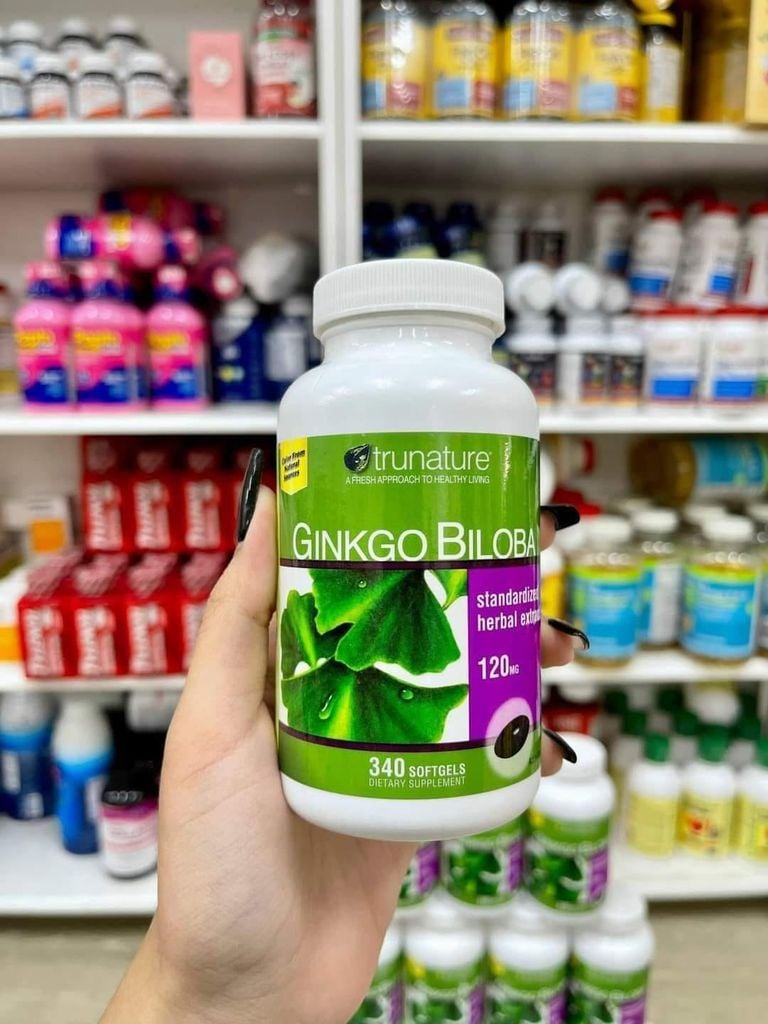 Bổ Não Ginkgo Biloba With Vinpocetine Trunature Mỹ – Lọ 340 Viên