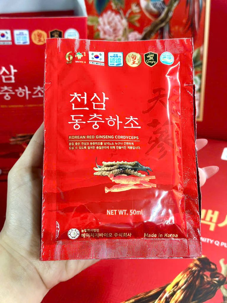 Thiên Sâm Đông Trùng - Hộp 10 gói x 50ml