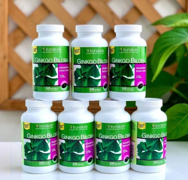 Bổ Não Ginkgo Biloba With Vinpocetine Trunature Mỹ – Lọ 340 Viên