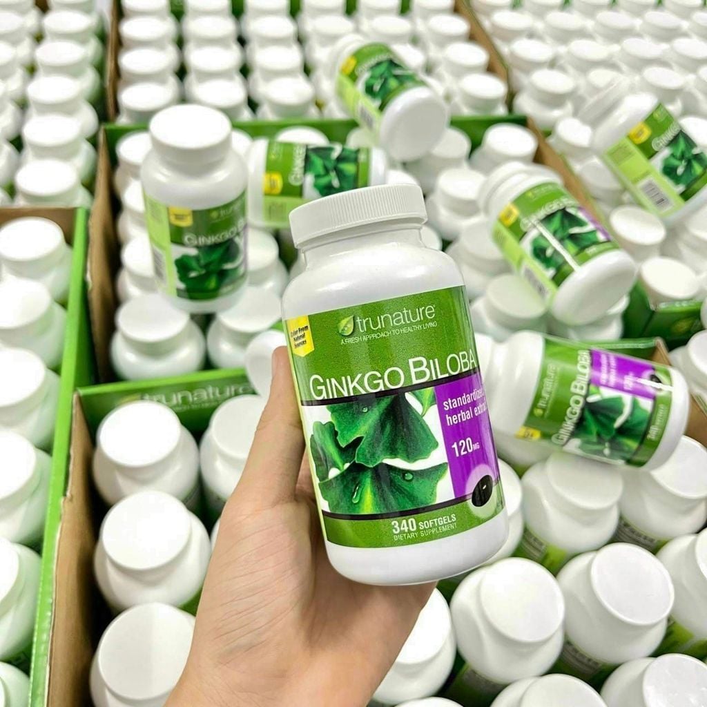 Bổ Não Ginkgo Biloba With Vinpocetine Trunature Mỹ – Lọ 340 Viên