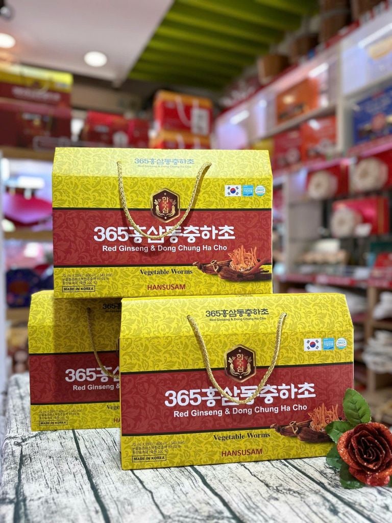 Nước Hồng Sâm Đông Trùng 365 - 70ml x 20 gói