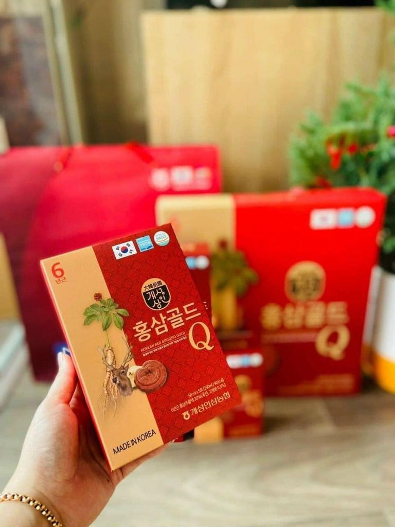 Sâm Nhung Hươu Red Ginseng Gold Q – Hộp 1500ml Vàng Đỏ