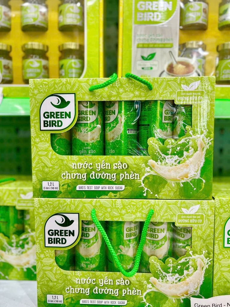 Nước Yến Sào Chưng Đường Phèn Green Bird – Set 5 lon x 240ml