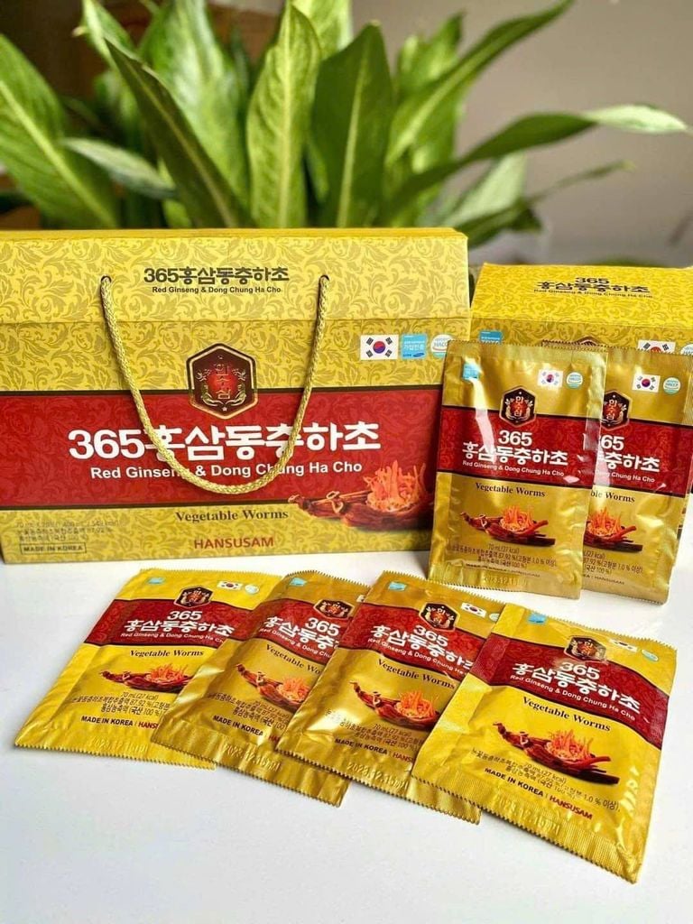 Nước Hồng Sâm Đông Trùng 365 - 70ml x 20 gói