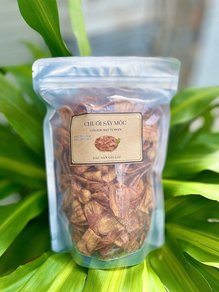 Chuối Sấy Mộc Gia Lai Không Đường - 500g