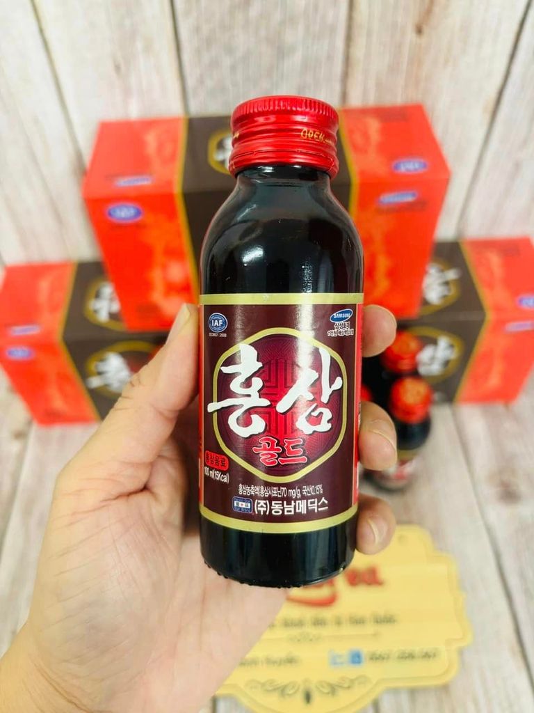 Nước Hồng Sâm Hàn Quốc Korean Red Ginseng - Hộp 10 chai x 100ml