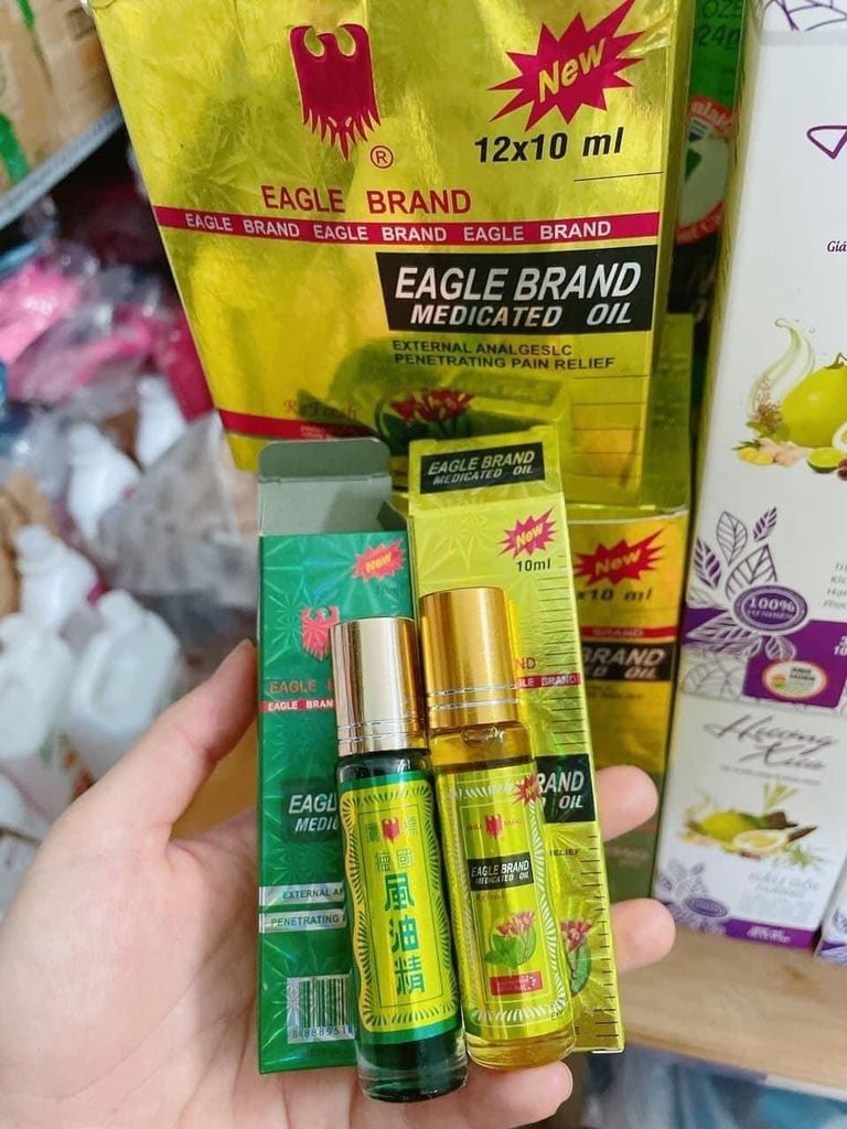 Lăn Dầu Gió Eagle Brand - 10ml (Vàng – Trắng – Xanh)