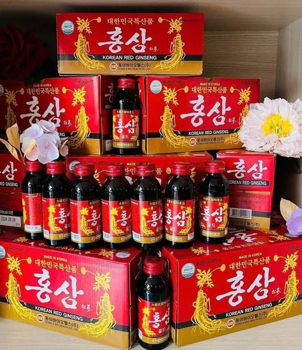Nước Hồng Sâm Dong A Korean Red Ginseng - 10 Chai x 100ml