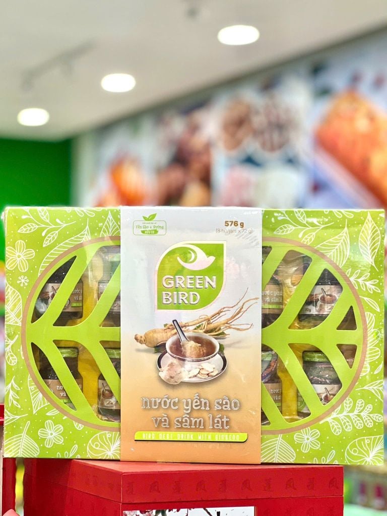 Nước Yến Sào và Sâm Lát Green Bird – 8 hũ x 72g