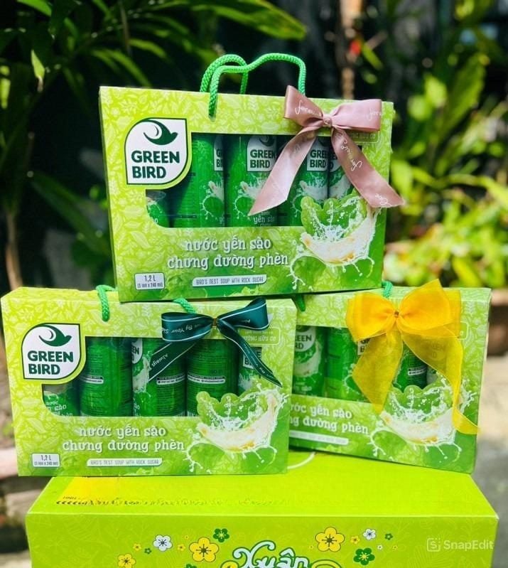 Nước Yến Sào Chưng Đường Phèn Green Bird – Set 5 lon x 240ml