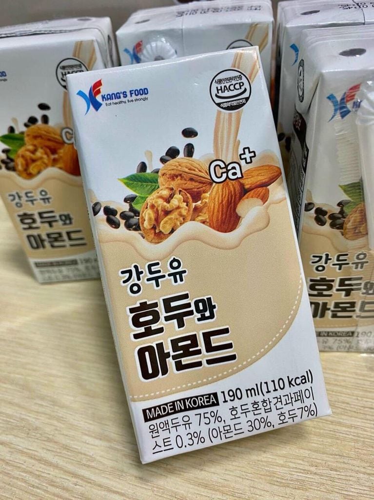 Sữa Hạt Óc Chó Hạnh Nhân Kang Food Hàn Quốc - 190ml x 16 Hộp