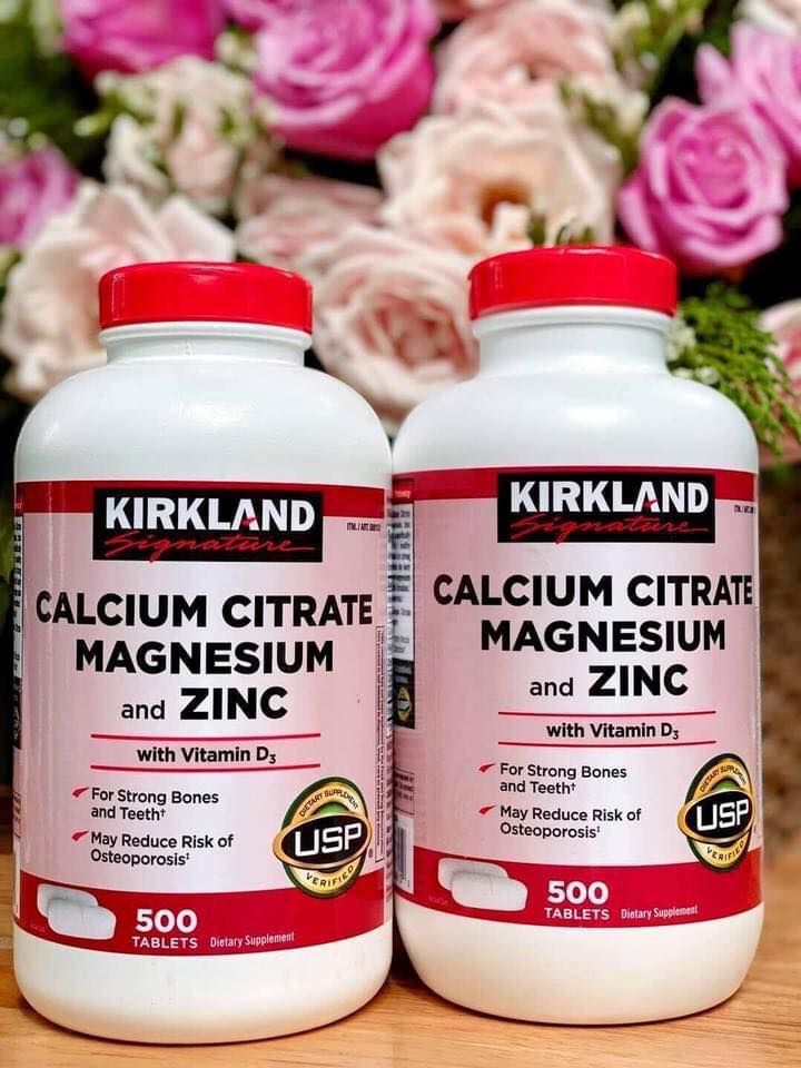 Viên Uống Calcium Citrate Magnesium and Zinc – Hộp 500 Viên